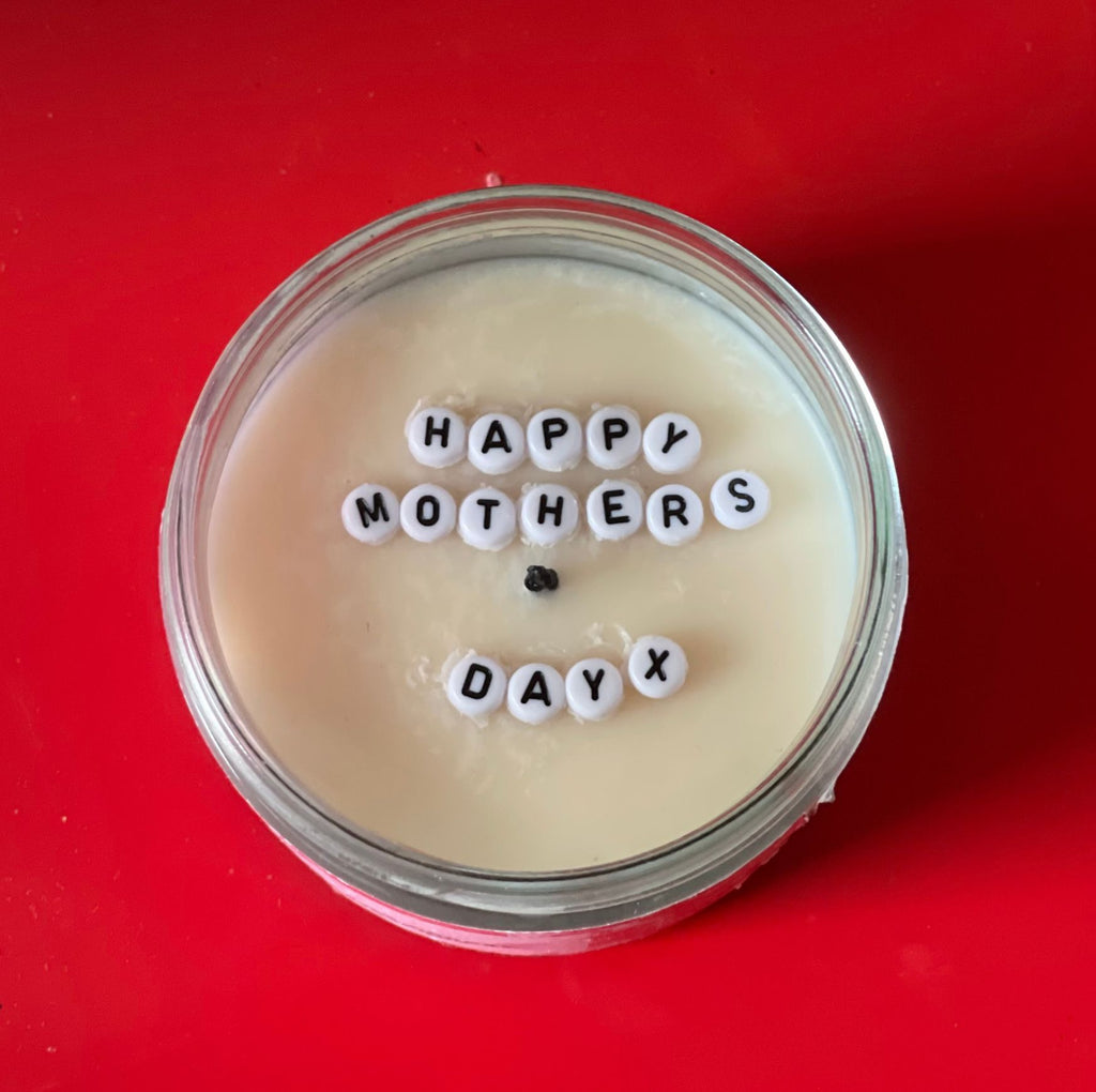 Hidden Message Vegan Soy Candle, "Happy Mothers Day" - Orange Blossom