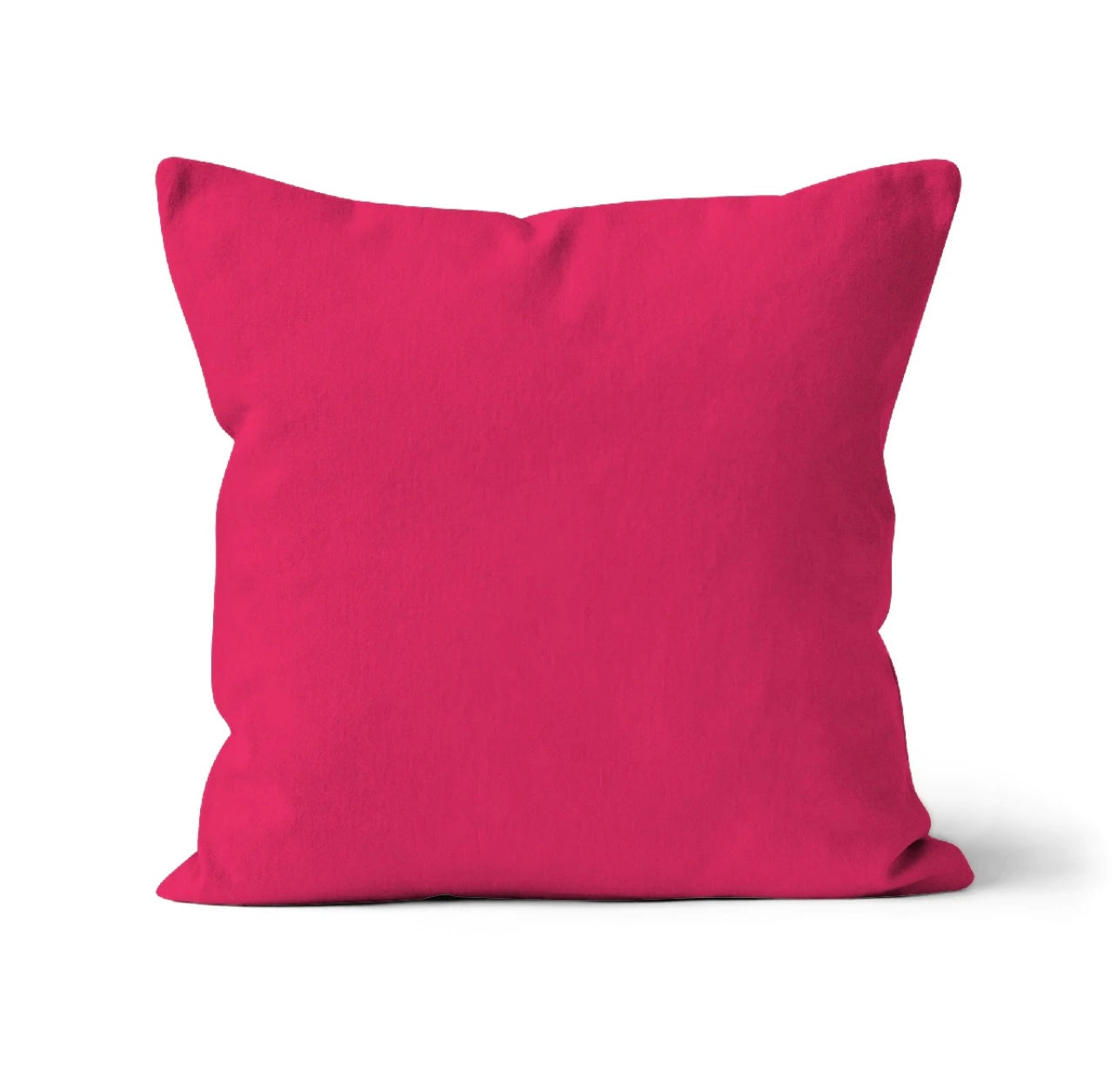 “Deep pink plain cushion – optional backing for Lizzie Onion’s Big Cat Collection cushions