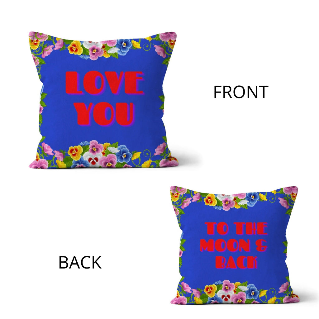 Personalised Love Cushion Print on Both Sides, Cushion Cover with Inner