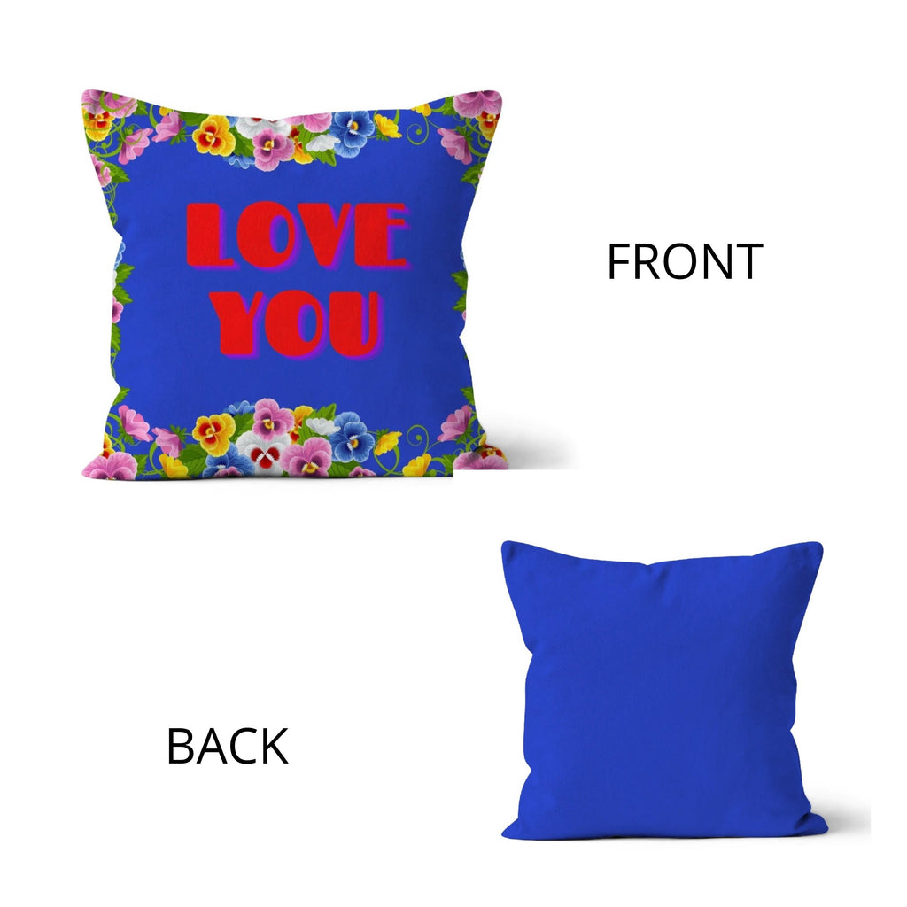 Personalised Love Cushion Print on Both Sides, Cushion Cover with Inner