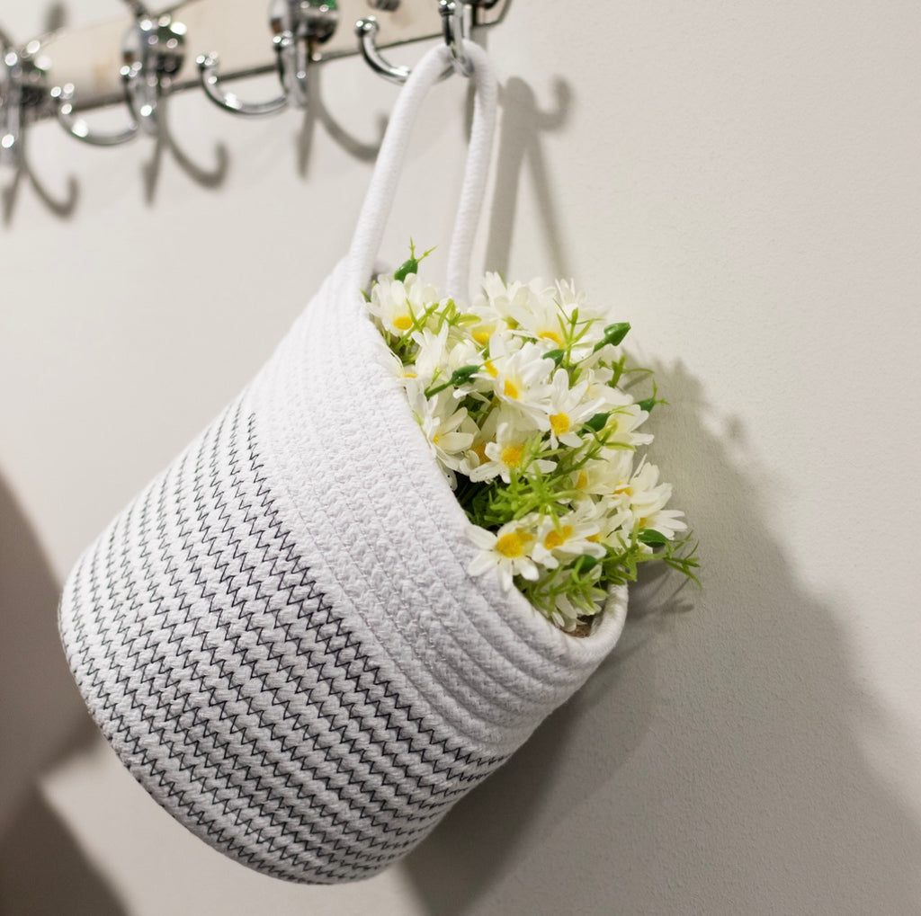 Hanging Cotton Rope Basket