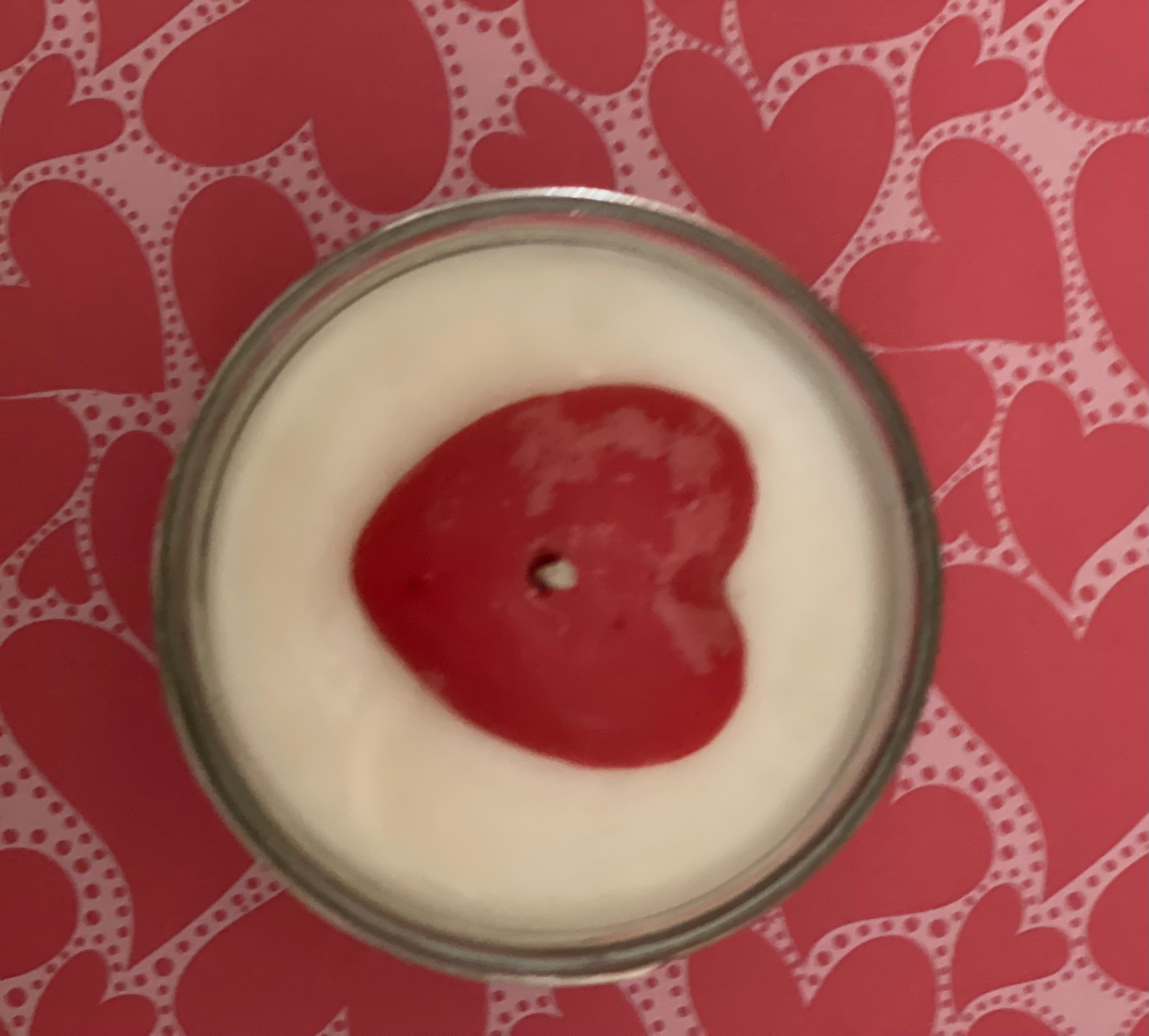 Hidden Message Vegan Soy Candle, "I Love You" - Strawberries & Cream