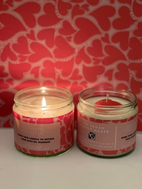 Hidden Message Vegan Soy Candle, "Happy Mothers Day" - Orange Blossom