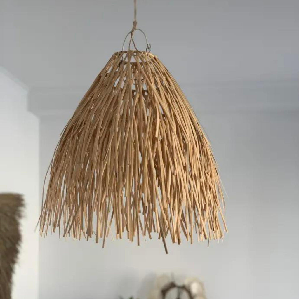 Rusty Rattan Lamp Shade - Natural