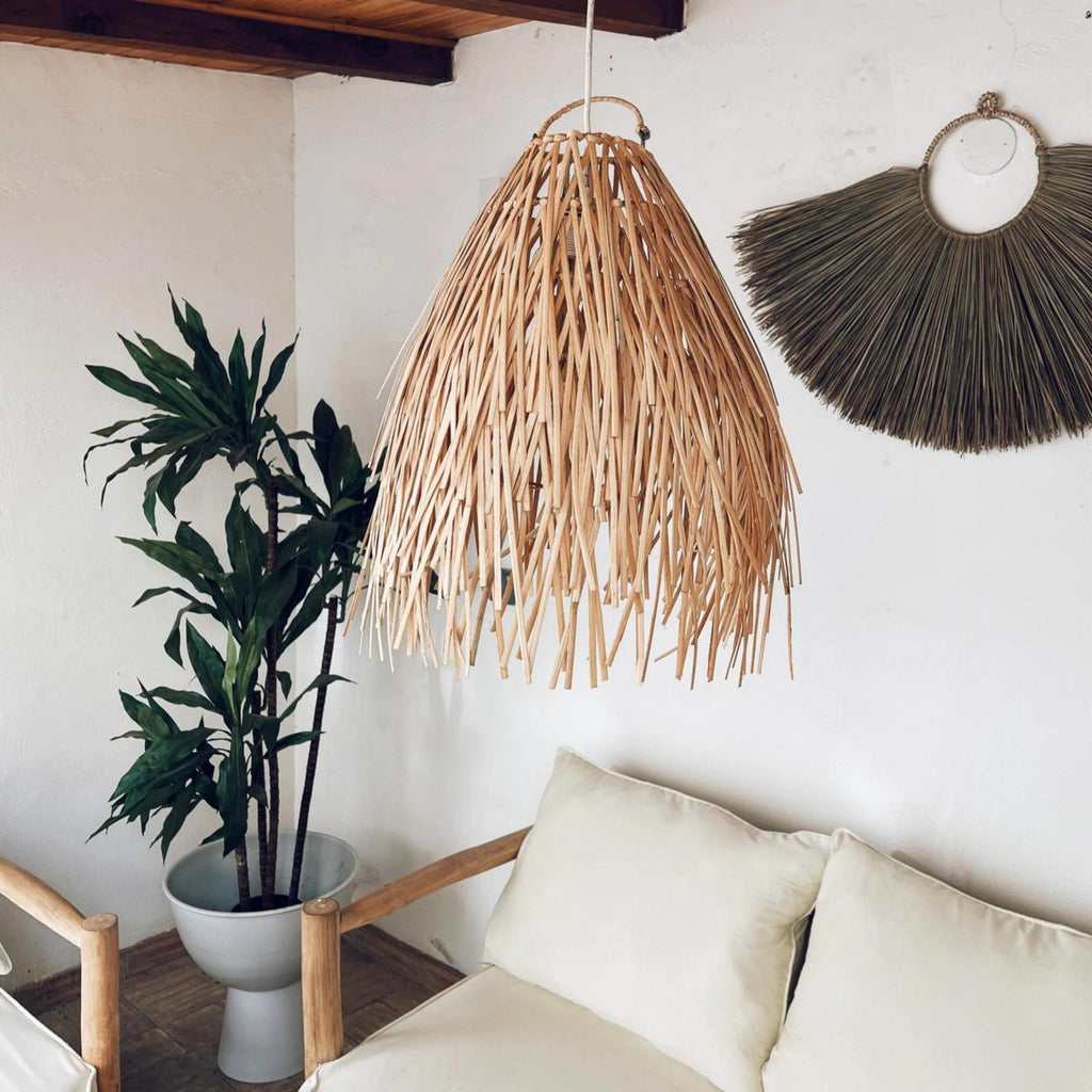 Rattan Lamp Shade in Natural - Rusty