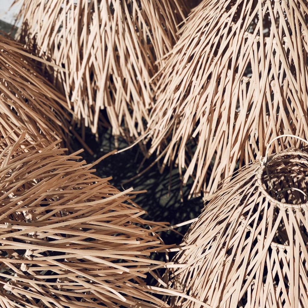 An array of Rattan Lamp Shade in Natural - Rusty