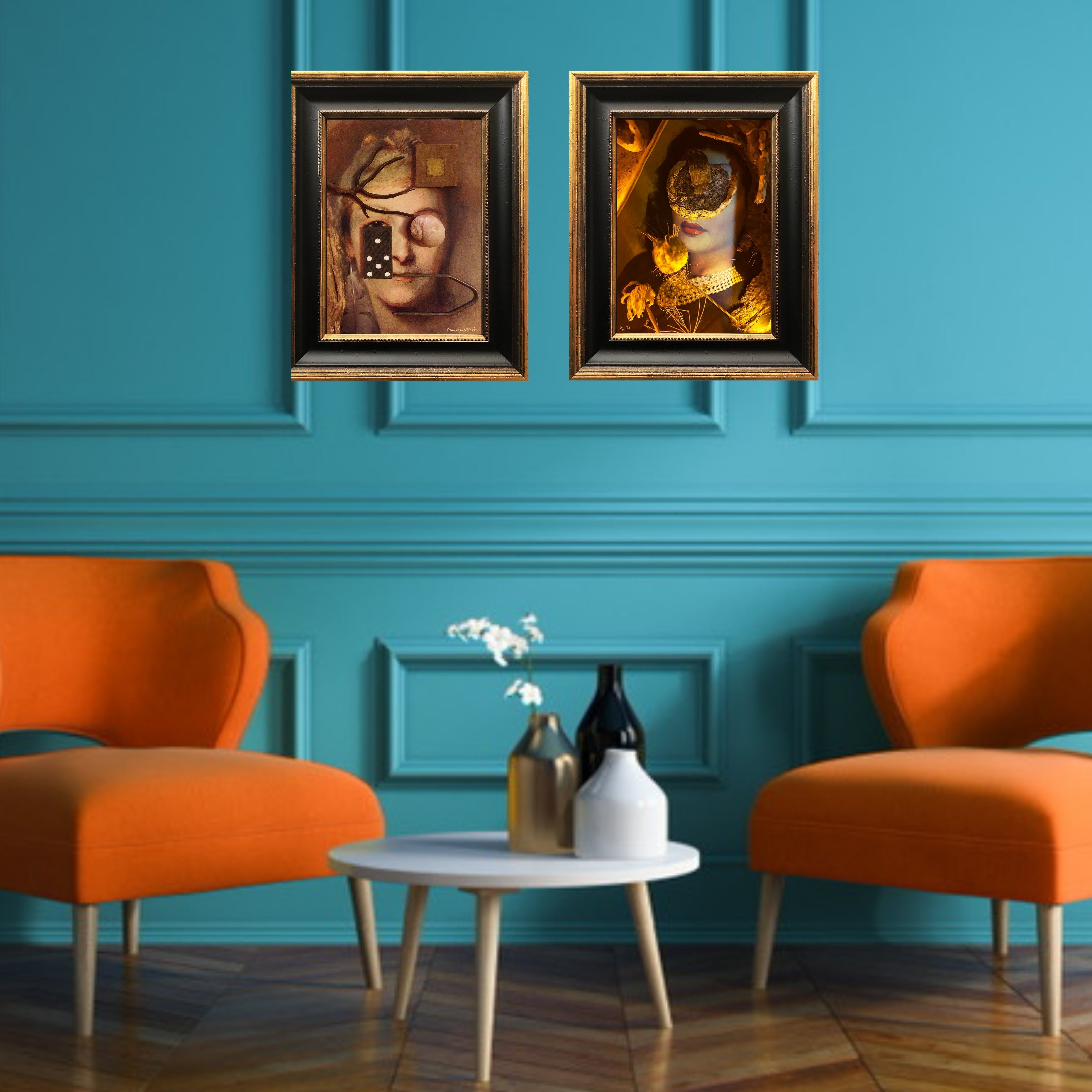 Limited Edition Pair of Prints Entitled Domino & Amanita Virosa