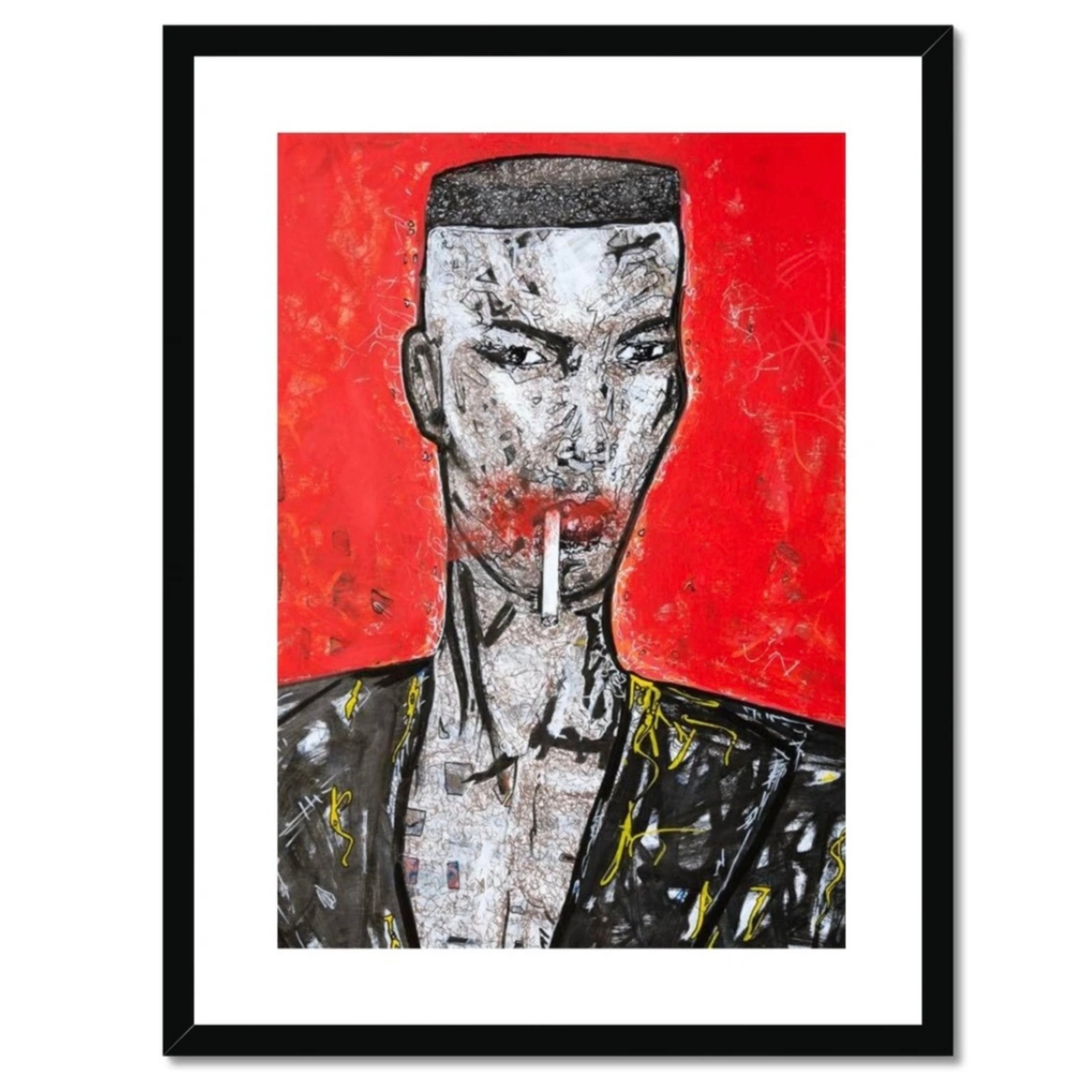 Grace Jones Print by Michelle Watson - Framed & Mounted Print