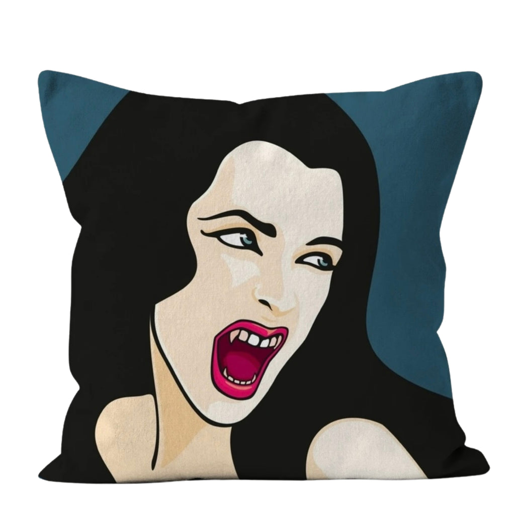 Vampire Femme Fatale Print Cushion and Pad