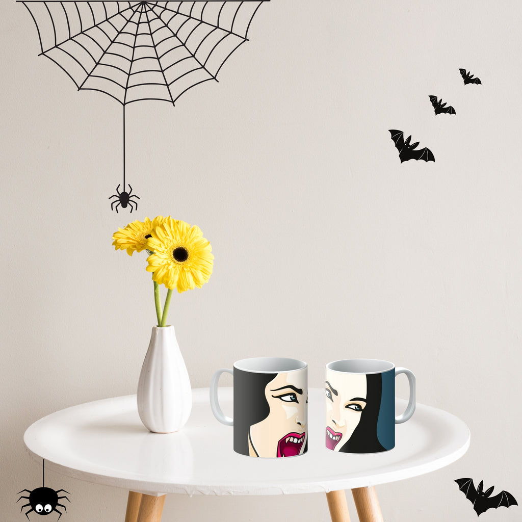 Halloween Vampire Femme Fatale Printed Mug