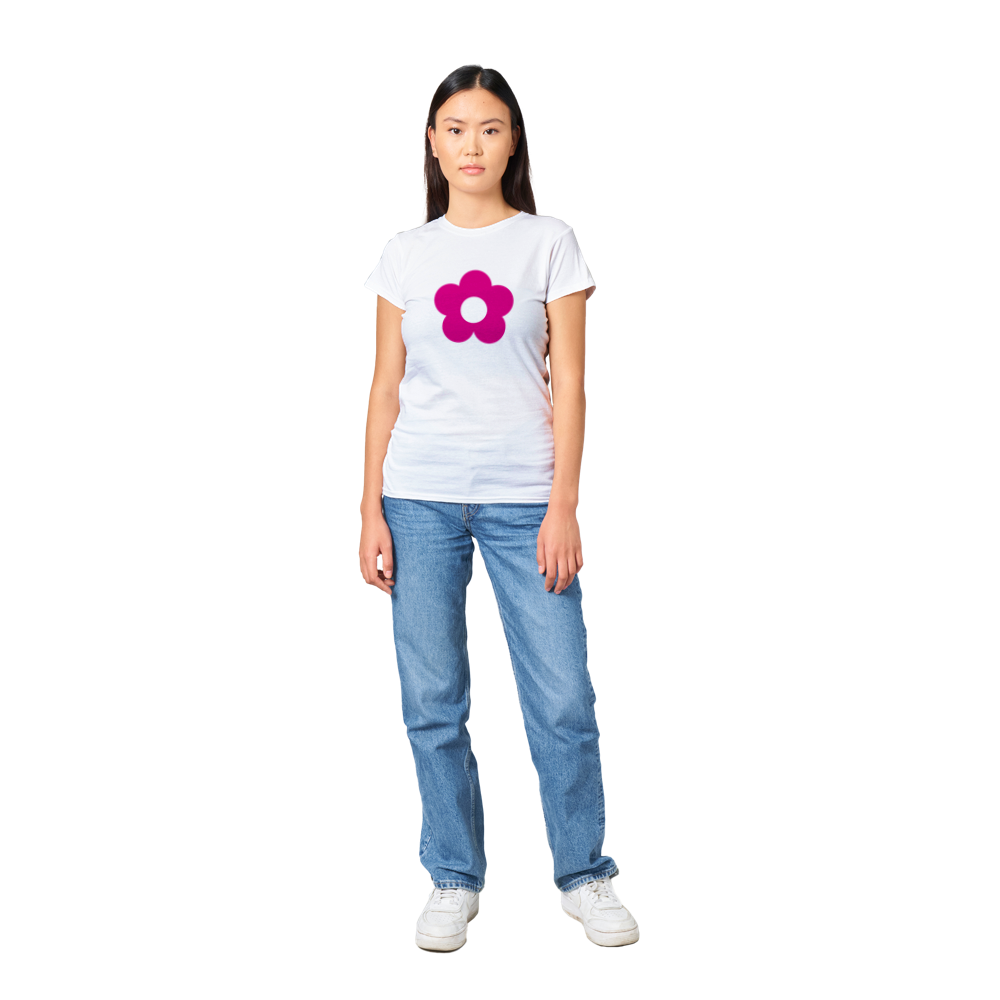 Daisy Print Classic Womens' Crewneck T-shirt